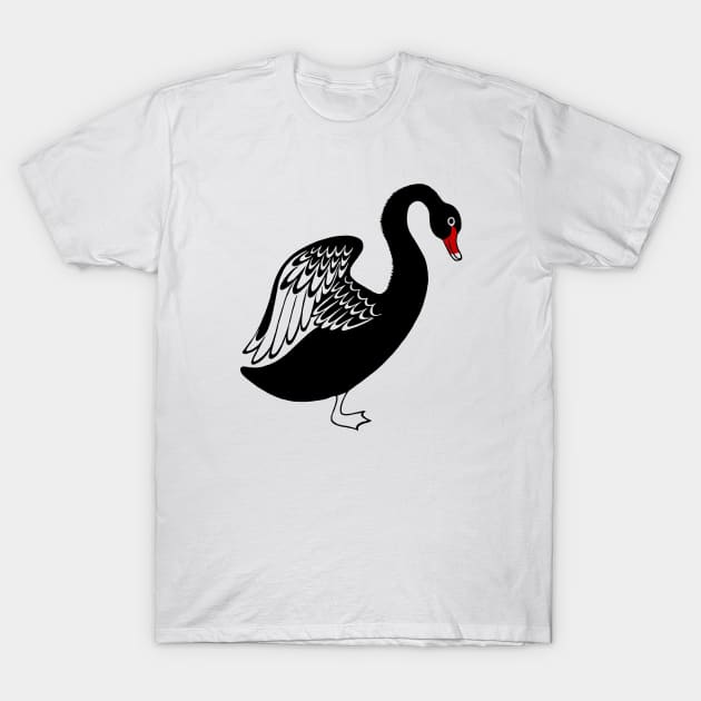 Black swan design T-Shirt by annalloyd